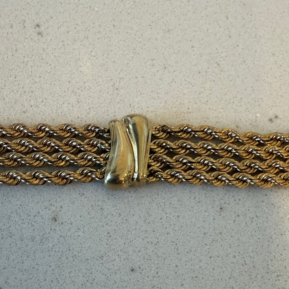 Timeless Italian 14kt solid gold triple rope bracelet - Picture 12 of 16
